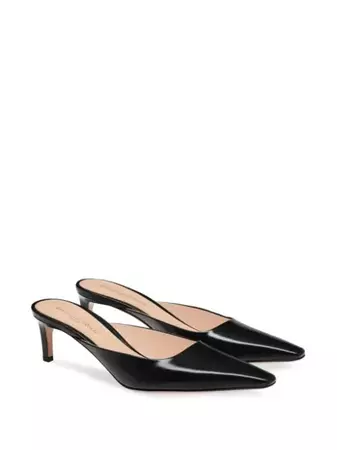 Gianvito Rossi Lindsay 55mm Leather Mules - Farfetch