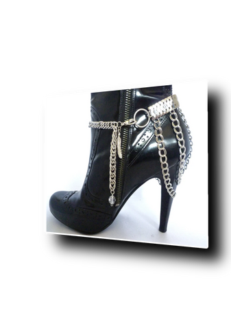 Boot Chains - Pair of Lucretia Boot Heel Boot bracelets, Boot Jewelry, Boot Bling, Metalhead, Rock Chic, Gothic, Punk Etsy