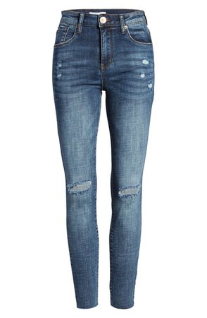 STS Blue Ellie Ripped High Waist Ankle Skinny Jeans (Paradise Bay) | Nordstrom