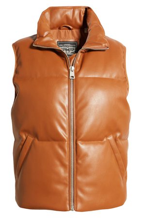 Levi's® 507™ Quilted Faux Leather Puffer Vest | Nordstrom