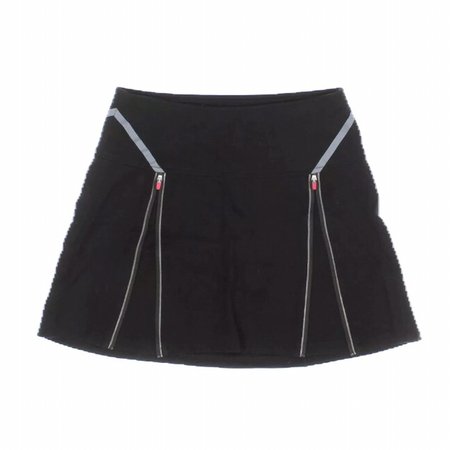 cybergoth zipper black skirt