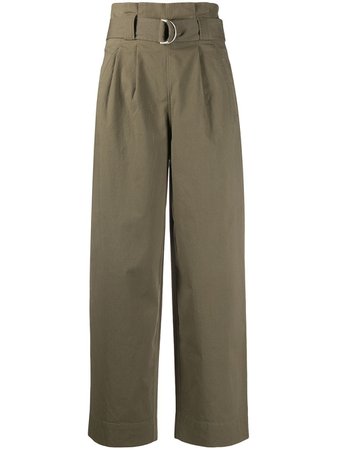 GANNI D-ring Belted Trousers - Farfetch