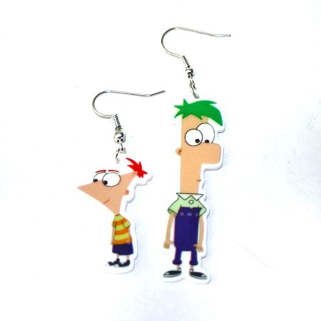 Phineas and Ferb 2000's character earrings Made from... - Depop