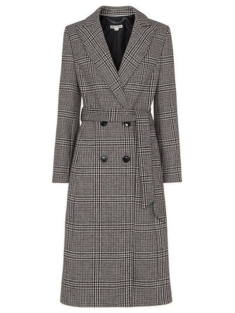 Whistles Penelope Belted Check Coat, Multi at John Lewis & Partners