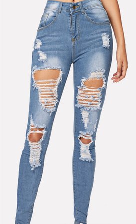 Ripped wasted jeans