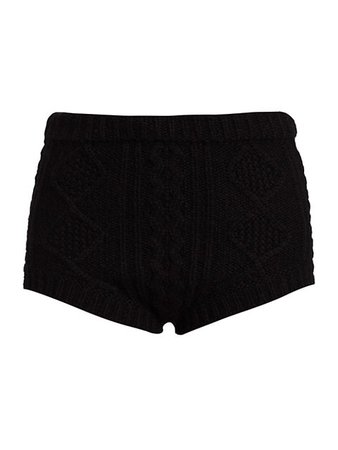 REDValentino Cable-Knit Shorts | SaksFifthAvenue