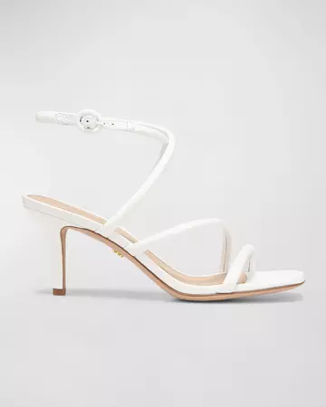 Veronica Beard Mariel Leather Ankle-Strap Sandals | Neiman Marcus