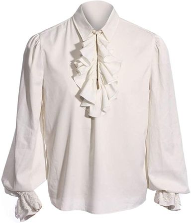 Amazon.com: Bbalizko Mens Pirate Shirt Vampire Renaissance Victorian Steampunk Gothic Ruffled Medieval Halloween Costume Clothing : Clothing, Shoes & Jewelry