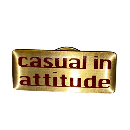 beauty:beast 90s cult urban brand "casual in attitude" pin