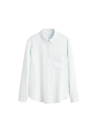 MANGO Chest-pocket soft shirt