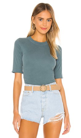 Free People Talk To Me Tee in Turquoise | REVOLVE