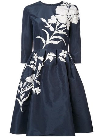 Carolina Herrera floral embellished dress $4,290 - Buy SS19 Online - Fast Global Delivery, Price