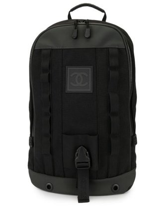 Shop black Chanel Pre-Owned Sport Line CC backpack with Express Delivery - Farfetch