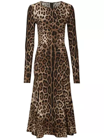 Dolce & Gabbana leopard-print Midi Dress - Farfetch