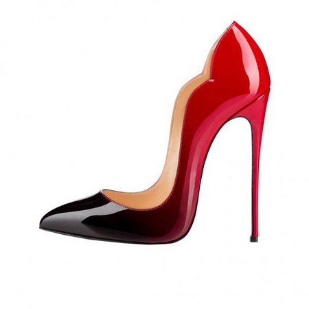 Red and Black Office Heels Pointed Toe Stilettos Pumps for Work | FSJ