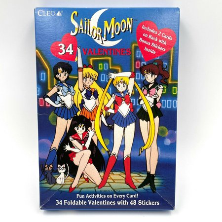 Vintage 1995 Sailor Moon Valentines Cards NEW | eBay