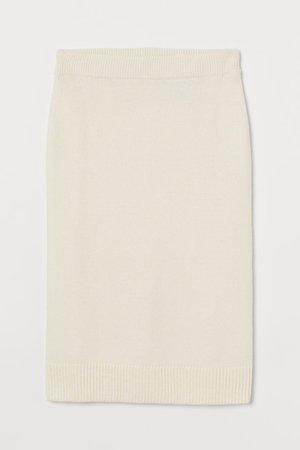 Knit Skirt - Cream - Ladies | H&M US