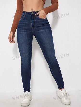 SHEIN Essnce High Stretch Skinny Jeans | SHEIN