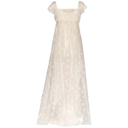 Alberta Ferretti White Silk Vintage Wedding Dress, 2000s