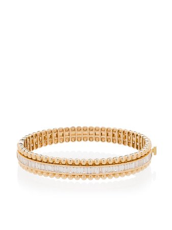 SHAY 18K yellow gold diamond ball stretch bracelet - FARFETCH