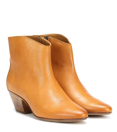 Dacken Leather Ankle Boots - Isabel Marant | mytheresa