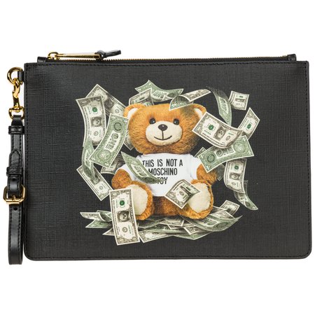 Moschino Dollar Teddy Bear Clutch Bag