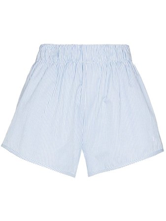 Recreational Habits Striped Cotton Shorts - Farfetch
