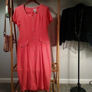 Vintage Dresses | Scarlett Coral Dress Size 13 14 | Poshmark