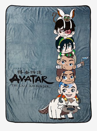 Avatar: The Last Airbender Chibi Characters Throw Blanket