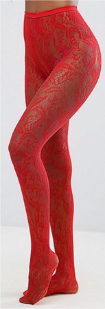 red lace tights
