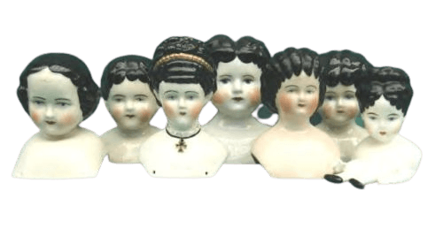 porcelain doll heads