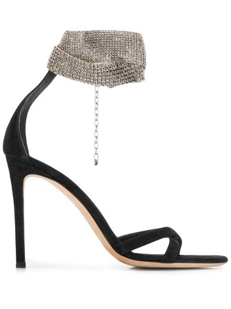 Black Giuseppe Zanotti Embellished Ankle-strap Sandals | Farfetch.com