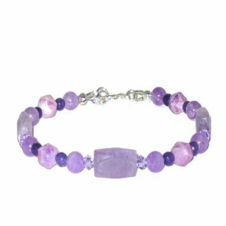 Purple Amethyst Stone Bracelet | AngieShel Designs