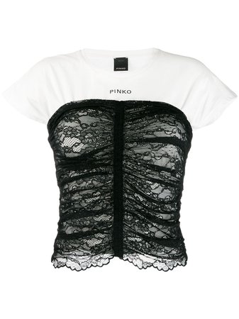Pinko lace panel T-shirt