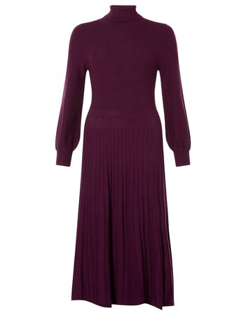 Roll Neck Knit Dress with LENZING™ ECOVERO™ Red | Casual & Day Dresses | Monsoon UK.