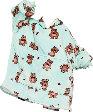 Teddy bear blanket hoodie