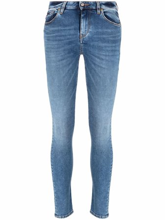 Blauer low-rise Skinny Jeans - Farfetch