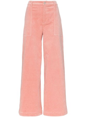 Ganni Ridgewood high waisted corduroy trousers SS19 - Fast AU Delivery