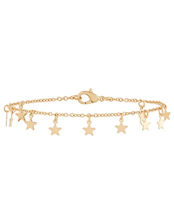 Mini Star Charm Anklet | Gold | One Size | 8843928100 | Accessorize