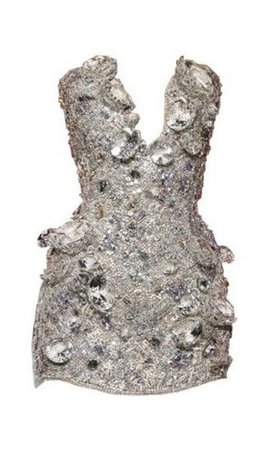 silver mini dress