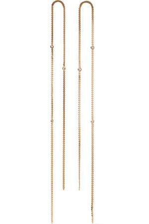 Chan Luu | Gold-plated diamond earrings | NET-A-PORTER.COM