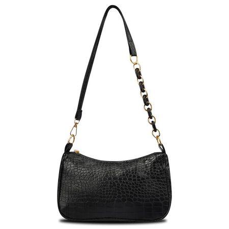 Ladies Shoulder Bag, TSV Classic Clutch for Women, Retro Black Shoulder Purse, Small Tote Handbag with Zipper Closure - Walmart.com