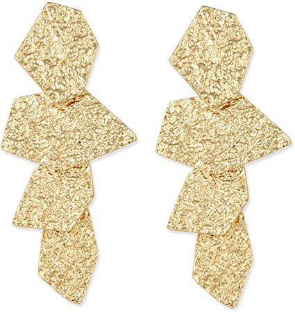 Amazon.com: LILIE&WHITE Hammered Surface Geometric Boho Earrings Dangle Drop Earrings Jewelry For Girls: Jewelry