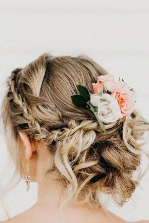 blonde hair with flowers braided in - Google Search