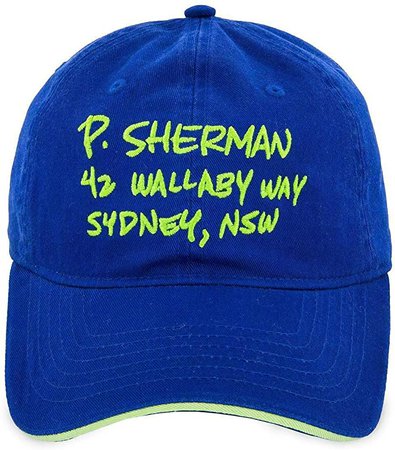 Amazon.com: Disney Finding Nemo 42 Wallaby Way Baseball Cap Hat for Adults Blue: Clothing
