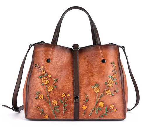 vintage brown leather bag