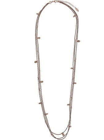 Brunello Cucinelli Spinel And Haematite Multi-Strand Necklace MCOW9LB01CEMB Brown | Farfetch