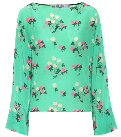 Bernadette Gemma silk green blouse