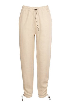 Ruched Ankle Toggle Jogger | boohoo nude