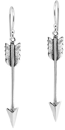 Valiant Hunter's Arrow .925 Sterling Silver Dangle Earrings